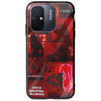 Aesthetic Red Xiaomi Redmi 12C Groove TPU (Tempered Glass και TPU)