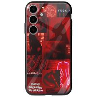 Aesthetic Red Samsung Galaxy A15 4G / 5G Groove TPU (Tempered Glass και TPU)