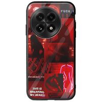 Aesthetic Red OnePlus 13 5G Groove TPU (Tempered Glass και TPU)