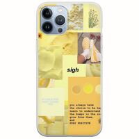 Aesthetic Yellow iPhone 12 Pro Flexible TPU (Διάφανη Σιλικόνη)