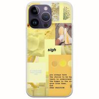 Aesthetic Yellow iPhone 15 Pro Flexible TPU (Διάφανη Σιλικόνη)