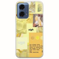 Aesthetic Yellow Motorola Moto G24 Flexible TPU (Διάφανη Σιλικόνη)