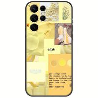 Aesthetic Yellow Samsung Galaxy S22 Ultra Black TPU (Μαύρη Σιλικόνη)