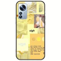 Aesthetic Yellow Xiaomi 12 Pro Black TPU (Μαύρη Σιλικόνη)