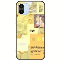 Aesthetic Yellow Xiaomi Redmi A2 Black TPU (Μαύρη Σιλικόνη)