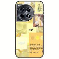 Aesthetic Yellow OnePlus 12 5G Black TPU (Μαύρη Σιλικόνη)