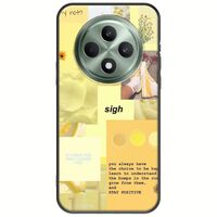 Aesthetic Yellow Oppo Reno 12 F 5G Black TPU (Μαύρη Σιλικόνη)