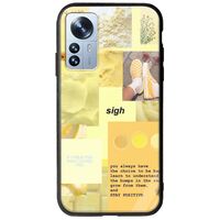 Aesthetic Yellow Xiaomi 12 Pro Groove TPU (Tempered Glass και TPU)