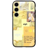 Aesthetic Yellow Samsung Galaxy S24 Plus 5G Groove TPU (Tempered Glass και TPU)