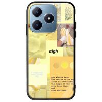 Aesthetic Yellow Realme C63 Groove TPU (Tempered Glass και TPU)