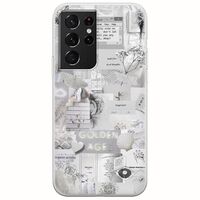 Aesthetic White Samsung Galaxy S21 Ultra Flexible TPU (Διάφανη Σιλικόνη)