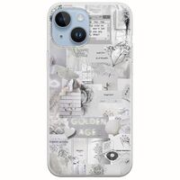 Aesthetic White iPhone 15 Flexible TPU (Διάφανη Σιλικόνη)