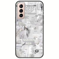 Aesthetic White Samsung Galaxy S21 FE 5G Black TPU (Μαύρη Σιλικόνη)