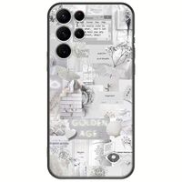 Aesthetic White Samsung Galaxy S22 Ultra Black TPU (Μαύρη Σιλικόνη)