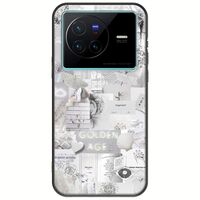 Aesthetic White Vivo X80 Black TPU (Μαύρη Σιλικόνη)