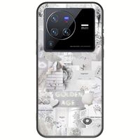 Aesthetic White Vivo X80 Pro Black TPU (Μαύρη Σιλικόνη)