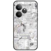 Aesthetic White Realme GT 6T 5G Black TPU (Μαύρη Σιλικόνη)