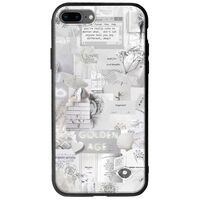 Aesthetic White iPhone 7 Plus Groove TPU (Tempered Glass και TPU)