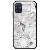 Aesthetic White Samsung Galaxy A71 Groove TPU (Tempered Glass και TPU)