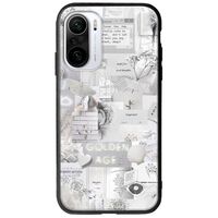 Aesthetic White Xiaomi Poco F3 Groove TPU (Tempered Glass και TPU)