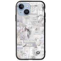 Aesthetic White iPhone 15 Groove TPU (Tempered Glass και TPU)