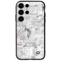 Aesthetic White Samsung Galaxy S24 Ultra 5G Groove TPU (Tempered Glass και TPU)