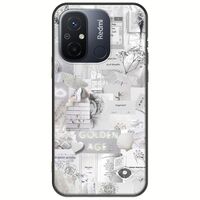 Aesthetic White Xiaomi Redmi 12C Black TPU (Μαύρη Σιλικόνη)