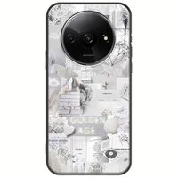 Aesthetic White Xiaomi Redmi A3 Black TPU (Μαύρη Σιλικόνη)