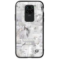 Aesthetic White Xiaomi Redmi Note 9 Groove TPU (Tempered Glass και TPU)