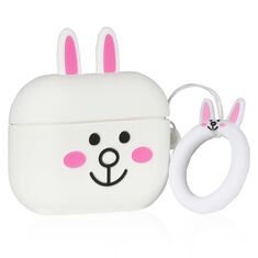 Θήκη Lykl AirPods 3 με αστείο λαγουδάκι - White Rabbit