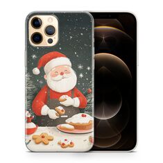 "Χριστουγεννιάτικη θήκη κινητού με σχέδιο Άγιος Βασίλης που φτιάχνει γλυκίσματα για τα Χριστούγεννα στο frogs.gr