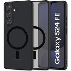 Προβολή της θήκης Tech Protect Magmat Matte Black σε ματ μαύρο χρώμα για Samsung Galaxy S24 FE 5G.
