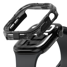 Θήκη Ringke Fusion Bumper για Apple Watch 10 (46mm) σε μαύρο με λεπτομέρειες.