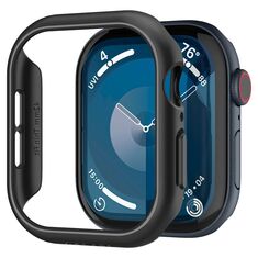 Θήκη Spigen Thin Fit για Apple Watch Series 10 (42mm) σε μαύρο χρώμα, μπροστινή όψη