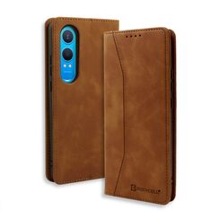 Θήκη Bodycell PU Leather Book OnePlus Nord CE 4 Lite 5G - Καφέ, μαγνητικό κλείσιμο για ασφαλή χρήση.