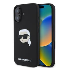 Θήκη Karl Lagerfeld iPhone 16 Karl Head MagSafe σε Matte Black