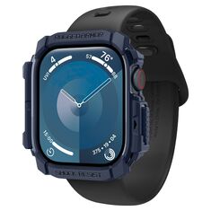 pple Watch 10 (46mm) με τη θήκη Spigen Rugged Armor τοποθετημένο σε επίπεδη επιφάνεια