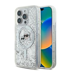 Θήκη Karl Lagerfeld Liquid Glitter για iPhone 16 Pro  - Διάφανη