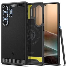 Θήκη Spigen Rugged Armor Mag για Samsung Galaxy S25 Ultra 5G - Μπροστινή όψη με ματ φινίρισμα