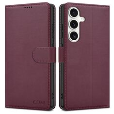 Tech-Protect Wallet θήκη για Samsung Galaxy S25 5G σε απόχρωση Mulberry