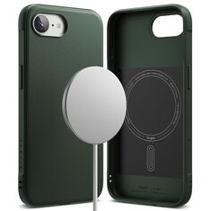 Ringke Onyx MagSafe - Dark Green στο iPhone 16e με ακριβείς αποκοπές και ματ φινίρισμα.