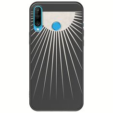 Minimal Moon Huawei P30 Lite Black TPU (Μαύρη Σιλικόνη)