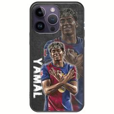 Football Stars - Lamine Yamal iPhone 15 Pro Black TPU (Μαύρη Σιλικόνη)