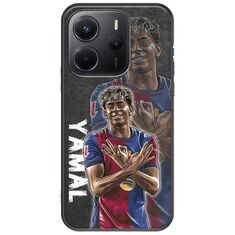 Football Stars - Lamine Yamal Xiaomi Redmi Note 14 4G Black TPU (Μαύρη Σιλικόνη)