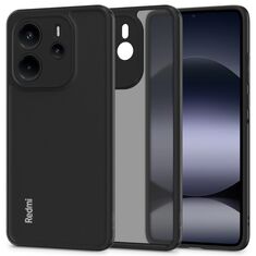 Tech-Protect Magmat Matte Black - Μπροστινή όψη σε Xiaomi Redmi Note 14 4G