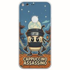 Brainrot - Cappuccino Assasino Google Pixel Flexible TPU (Διάφανη Σιλικόνη)