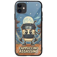 Brainrot - Cappuccino Assasino iPhone 11 Groove TPU (Tempered Glass και TPU)