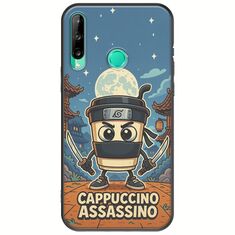 Brainrot - Cappuccino Assasino Huawei P40 Lite E Black TPU (Μαύρη Σιλικόνη)