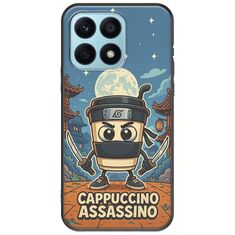 Brainrot - Cappuccino Assasino Honor X8a Black TPU (Μαύρη Σιλικόνη)