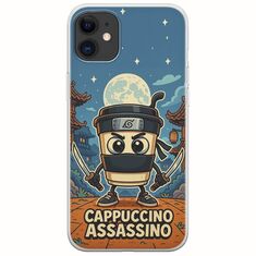 Brainrot - Cappuccino Assasino iPhone 11 Flexible TPU (Διάφανη Σιλικόνη)